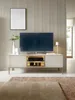 Modernes Geriffeltes TV-Board LAGOS RTV3D Kaschmir Matt LED Produktbild-Vorschau 2