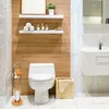 Relaxdays WC-Garnitur Bambus, Toilettenpapierhalter mit Produktbild-Vorschau 2