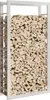 vidaXL Brennholzregal 80x28x154 cm Edelstahl Produktbild-Vorschau 2