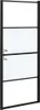 vidaXL Duschtür 81x195 cm Halbmatt Hartglas Schwarz Produktbild-Vorschau 5