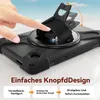 A hand is shown interacting with a black tablet case, demonstrating a feature. Produktbild-Vorschau