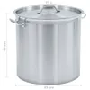 vidaXL Marmite à soupe 71 L 45×45 cm Acier inoxydable Voir les images du produit 14