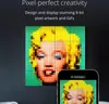 A pixel art image of Marilyn Monroe displayed on a wall panel and a smartphone screen. Náhľad obrázku produktu