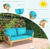 GOPLUS Gartenbank Holz, Gartensofa mit Liegefunktion, 2-3 Produktbild-Vorschau 4