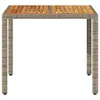 Gartentisch mit Akazienholz-Platte Grau 90x90x75 cm Poly Produktbild-Vorschau 4