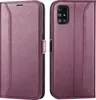 A purple flip case for a Samsung Galaxy A51 phone is shown from the front and back. Náhled obrázku produktu