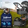 KIDUKU® Poussette combinée 3 en 1 Anthracite/Noir Buggy Voir les images du produit 6