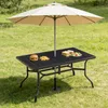 Gartentisch höhenverstellbares Aluminiumgestell rostfrei Produktbild-Vorschau 2