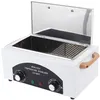 A white high-temperature sterilizer with its lid open, showing the interior tray and controls on the front. Voir les images du produit