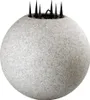 A spherical garden light with a speckled gray finish and black spikes around the top opening. Anteprima dell’immagine prodotto