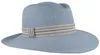 Mayser knautschbarer UV-Schutz Bortenhut Sabine aus Raffia in blau