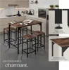 Ensemble table de bistrot EDINBURGH 1 table + 4 tabourets Voir les images du produit 3