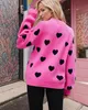 ASKSA Pulls Femme Col rond Cœur Graphique Pulls Tricotés Voir les images du produit 3
