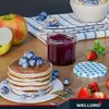 WELLGRO 6x Einmachgläser mit Schraubdeckel blau kariert - Produktbild-Vorschau 5