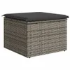vidaXL Tabouret de jardin avec coussin Gris 55x55x37 cm Voir les images du produit 1