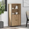 Komoda vidaXL Artisan z drewna dębowego 62 x 36 x 121,5 cm Podgląd zdjęcia produktu 1