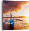 Bild auf Leinwand - Leinwandbild - Ufer Boot Strand - Produktbild-Vorschau 1