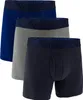 Three pairs of men's boxer briefs are displayed side-by-side. Produktbild-Vorschau