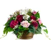 Grabtopf mit künstlichen Rosen in Pink Rosa 30cm breit | Produktbild-Vorschau 1