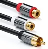 deleyCON 0,20m Audio AUX Cinch Y Adapter - 1 auf 2 Produktbild-Vorschau 2