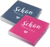 itenga 40x Serviette Schön dass du da bist (20x dunkelblau Produktbild-Vorschau 1