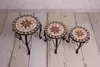 Blumenhocker 3er Set Mosaik rund Garten Blumenständer Produktbild-Vorschau 3