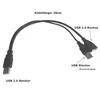 B44 USB Y Kabel 30 cm 2x A Stecker auf A Buchse für Produktbild-Vorschau 3