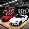 LED stropné svietidlo RGBW hexagon, včelí dizajn, 24 Náhľad obrázku produktu 2