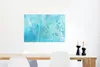 MuchoWow® Poster Aquarell - Blau - Weiß - Grün 90x60 cm - Produktbild-Vorschau 5