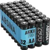 ABSINA 32x Akku AA wiederaufladbar 2900 - NiMH AA Akkus mit Produktbild-Vorschau 1