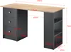 Scrivania 120x50x72cm per ufficio con cassetti grigio Anteprima dell’immagine prodotto 4
