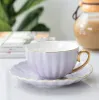 Porcelain Purple Cup 220ml Gold Edge Cadeau voor Productafbeelding-voorbeeld 3