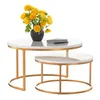 STILVORA Couchtisch 2er Set Satztisch Gold, Beistelltisch Produktbild-Vorschau 11
