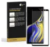A product box for a screen protector is shown next to a smartphone with a screen protector applied. Produktbild-Vorschau