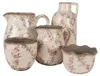 Clayre & Eef Blumentopf Ø 13x11 cm Beige Rosa Keramik Produktbild-Vorschau 3
