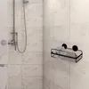 SEPIO Duschablage Schwarz, Badezimmer Organizer Eckig, Produktbild-Vorschau 5