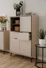 Buffetschrank Auryn - 90x38x140cm - 4 Türen und 2 Produktbild-Vorschau 21