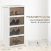 COSTWAY 4patrové úložné boxy s víkem a kolečky, stohovací Náhled obrázku produktu 6