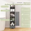 COSTWAY Mobiletto da toilette, mobiletto da bagno stretto, Anteprima dell’immagine prodotto 4