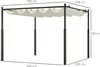 Outsunny Pergola ca. 3x3m Garten Pavillon, Terrassendachung Produktbild-Vorschau 10