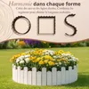 Floranica Clôture décorative bois 100 x 40 cm, Blanc – bord Voir les images du produit 4