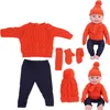 Puppenkleidung Pullover Hose Mütze Schal Handschuhe Produktbild-Vorschau 7