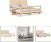 The Living Store Massivholzbett mit Kopfteil 200x200 cm Produktbild-Vorschau 1