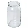 A clear, studio shot of an empty glass jar against a white background. Produktbild-Vorschau