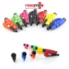 A collection of colorful car safety hammers, also known as ResQme tools, are displayed against a white background. The top portion of the image shows several hammers arranged in a line, with the brand logo and slogan visible above them. The bottom portion  Náhled obrázku produktu