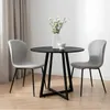 Stół okrągły 80 cm do salonu jadalni czarny blat nowoczesny Podgląd zdjęcia produktu 4