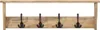 vidaXL Wandgarderobe mit 4 Haken Massivholz Mango Produktbild-Vorschau 1