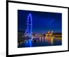 MuchoWow® Gerahmtes Poster Bild eines blauen London Eye bei Produktbild-Vorschau 1