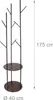 Relaxdays Garderobenständer, 8 Haken, 2 Ablagen, HxD: 175 x Produktbild-Vorschau 4