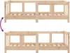 Two identical wooden bed frames are shown, one above the other, with a curved arrow indicating a change between them. Náhled obrázku produktu